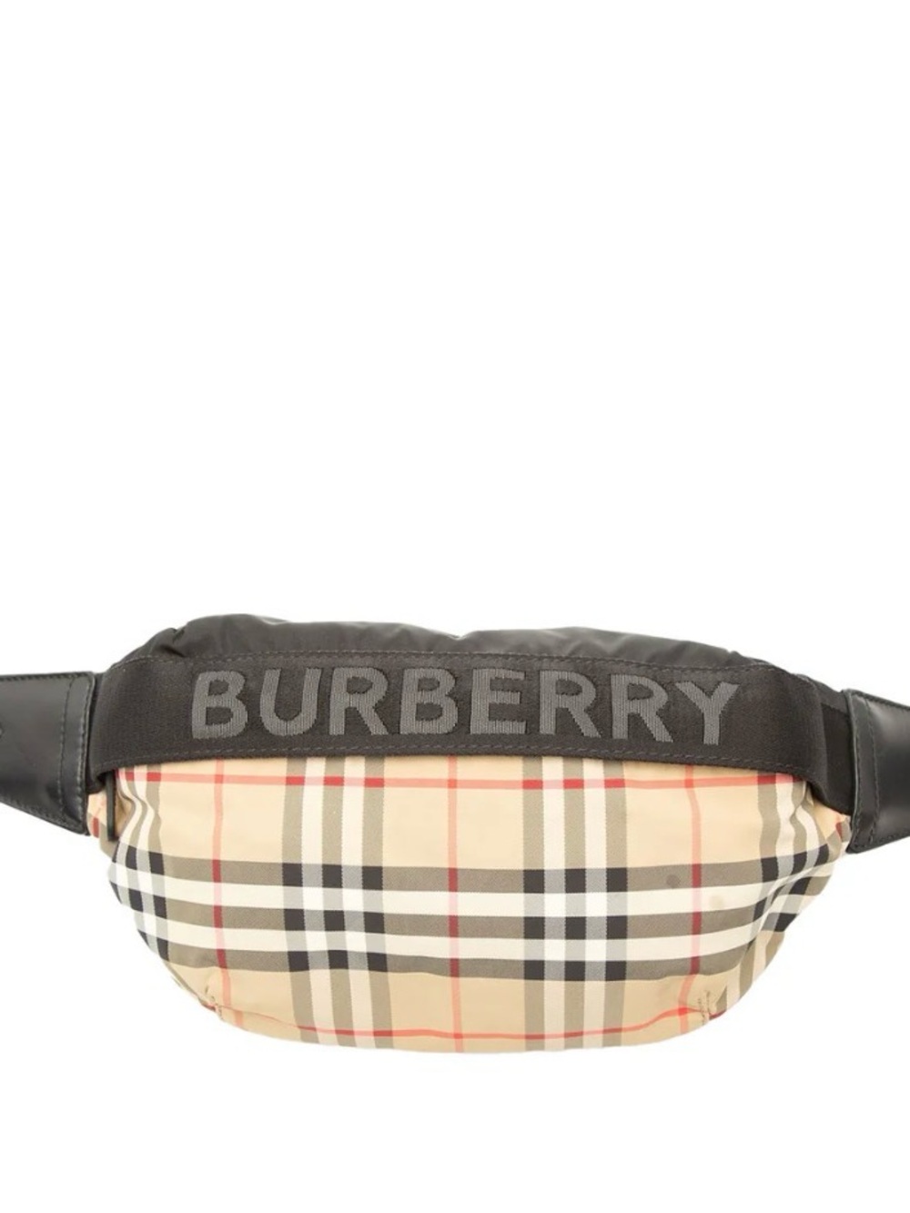 Burberry Classic Nova Check Belt Bag with Black Logo Strap - Picture 1 of 16